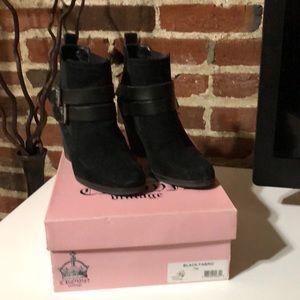 Crown Vintage Black suede booties